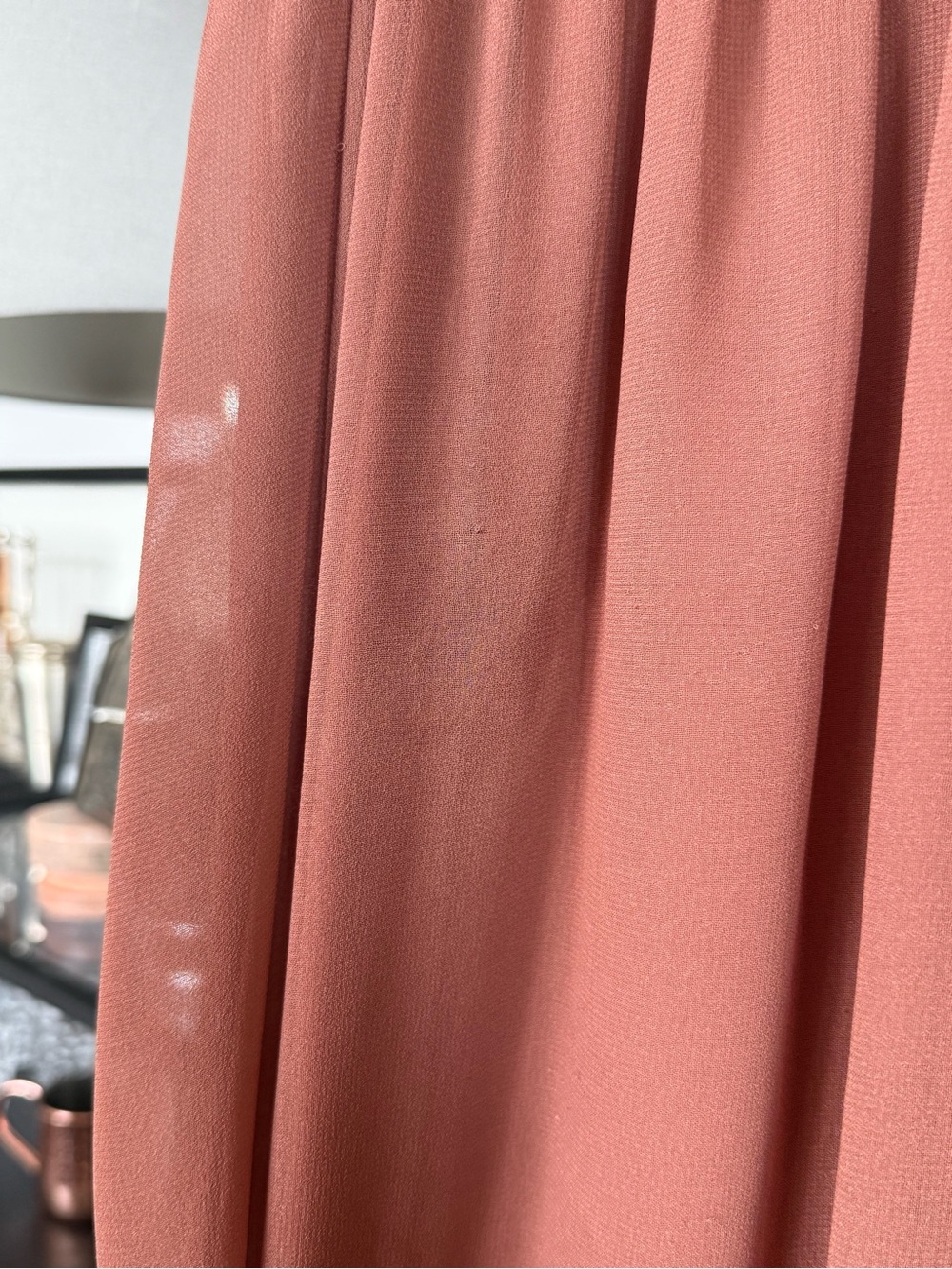 Ruffled Corset Cutout Maxi Gown in Mocha - Picture 7 of 8